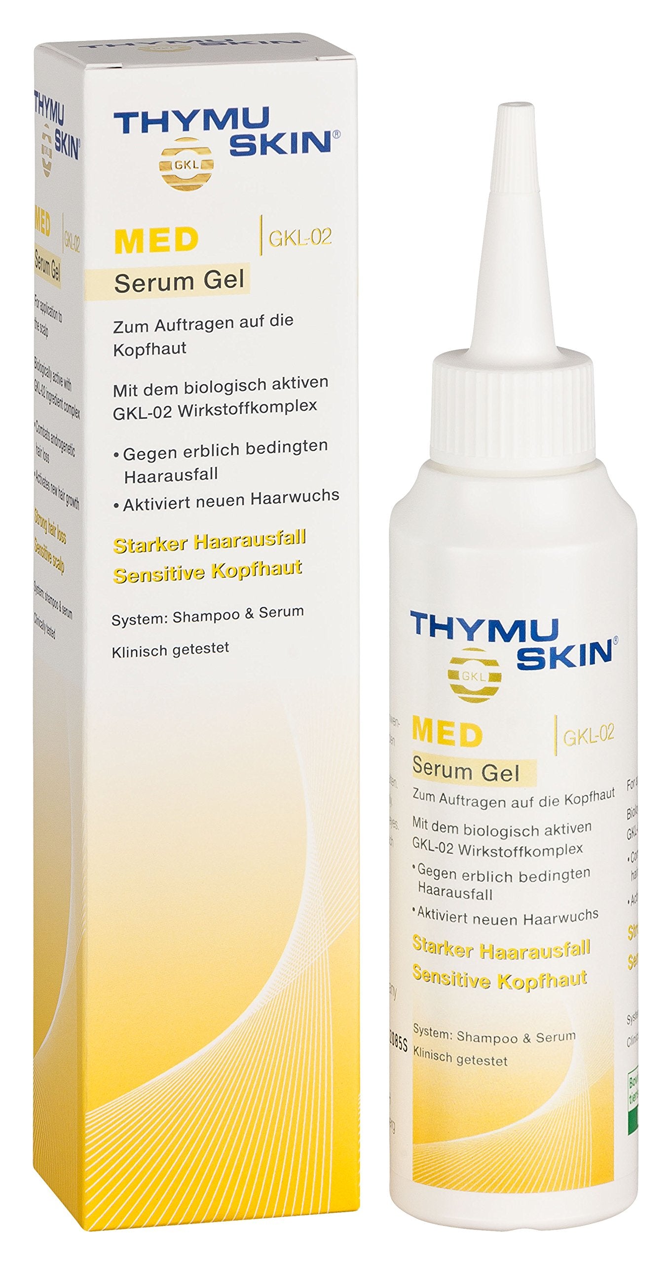 THYMUSKIN Med - Hair Care Peptides Serum (Step #2) for Hair Growth Due to Hair Loss - for Sensitive Hair and Scalp Conditions Where Balding is Already Present